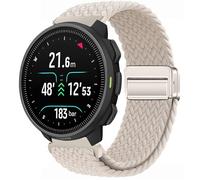 GIOPUEY Bracelet Magnétique Compatible avec SUUNTO Nautic S, Sangle tressée en Nylon Doux [Unisexe] - Beige