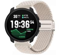 GIOPUEY Bracelet Magnétique Compatible avec Suunto Race 2, Sangle tressée en Nylon Doux [Unisexe] - Beige