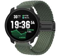 GIOPUEY Bracelet Magnétique Compatible avec Suunto Race 2, Sangle tressée en Nylon Doux [Unisexe] - Green