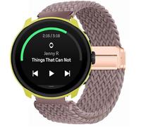 GIOPUEY Bracelet Magnétique Compatible avec Suunto Run, Sangle tressée en nylon doux [unisexe] - Purple