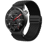 GIOPUEY Bracelet Magnétique Compatible avec Xiaomi Watch S5 46mm, Sangle tressée en nylon doux [unisexe] - Black