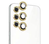 GIOPUEY Caméra Arrière Protecteur Compatible avec Samsung Galaxy A54, Samsung Galaxy A54 Verre Trempé Caméra, Bling Poudre Diamant, Brillant, élégant, Facile à Installer - Gold