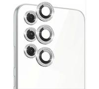 GIOPUEY Caméra Arrière Protecteur Compatible avec Samsung Galaxy S23 FE, Samsung Galaxy S23 FE Verre Trempé Caméra, Bling Poudre Diamant, Brillant, élégant, Facile à Installer - Silver