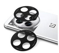 GIOPUEY Caméra Arrière Protecteur pour OnePlus 12, [Lot de 2] Caméra métal Protecteur, [Résistant aux Rayures] [Protection Contre Les Chutes] [Facile à Installer]- Noir