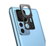 GIOPUEY Caméra Arrière Protecteur pour Xiaomi Mi 12T Pro, [Lot de 2] Caméra métal Protecteur, [Résistant aux Rayures] [Protection Contre Les Chutes] [Facile à Installer]- Noir