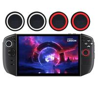 GIOPUEY Capuchon Joystick Compatible avec Lenovo Legion Go 2, 4 Pièces Silicone Joystick Thumb Stick Grips Cap Coque étui de Protection,Souple Antidérapant - Red+Black
