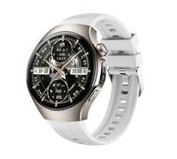 GIOPUEY Cinturini Compatibile con Hua-wei Watch 5 46mm 2025, Morbido silicone Cinturino [Resistente All'usura] [Traspirante] - White