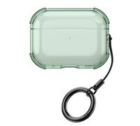 GIOPUEY Clear Étuis Compatible avec Airpods Pro 3 2025,Coque TPU, Case CoverPoids léger, Antichoc, Portable - Transparent Green