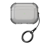 GIOPUEY Clear Étuis Compatible avec Airpods Pro 3 2025,Coque TPU, Case CoverPoids léger, Antichoc, Portable - Transparent Black