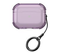GIOPUEY Clear Étuis Compatible avec Airpods Pro 3 2025,Coque TPU, Case CoverPoids léger, Antichoc, Portable - Transparent Purple