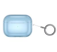GIOPUEY Clear Étuis Compatible avec Airpods Pro 3 2025,Coque TPU, Case CoverPoids léger, Antichoc, Portable - Transparent Blue