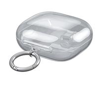 GIOPUEY Clear Étuis Compatible avec Beats Powerbeats Fit 2025，Coque TPU, Case CoverPoids léger, Antichoc, Portable - Transparent Black