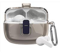 GIOPUEY Clear Étuis Compatible avec JBL Tune 245NC TWS，Coque TPU, Case CoverPoids léger, Antichoc, Portable - Transparent Black