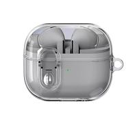 GIOPUEY Clear Étuis Compatible avec Samsung Galaxy Buds 3/3 Pro,Coque TPU, Case CoverPoids léger, Antichoc, Portable - Transparent Black