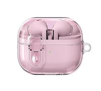 GIOPUEY Clear Étuis Compatible avec Samsung Galaxy Buds 3/3 Pro,Coque TPU, Case CoverPoids léger, Antichoc, Portable - Transparent Pink