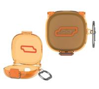 GIOPUEY Clear Étuis Compatible avec SHOKZ Open Fit 2，Coque TPU, Case CoverPoids léger, Antichoc, Portable - Transparent Orange
