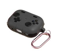 GIOPUEY Coque Compatible avec Airpods Pro 3 2025, Mignon Drôle Dessin Animé TPU Silicone Protection étui avec Crochet Porte-clés Housse Case pour Garçon Fille Homme Femme - Dark Gray
