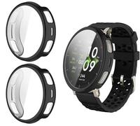 GIOPUEY Coque Compatible avec Amazfit Active 3 Premium, [2 Pièces] Soft TPU, Shock Resistant Etui - Black+Black