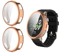 GIOPUEY Coque Compatible avec Amazfit Active 3 Premium, [2 Pièces] Soft TPU, Shock Resistant Etui - Rose Gold+Rose Gold
