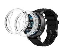 GIOPUEY Coque Compatible avec Amazfit Active 3 Premium, [2 Pièces] Soft TPU, Shock Resistant Etui - Transparent+Transparent