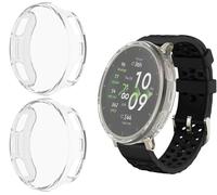 GIOPUEY Coque Compatible avec Amazfit Active 3 Premium, [2 Pièces] Soft TPU, Shock Resistant Etui - Transparent+Transparent