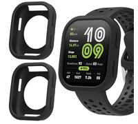 GIOPUEY Coque Compatible avec Amazfit Bip 6, [2 Pièces] Souple TPU Silicone Case Cover Protecteur Etui - Black