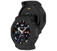 GIOPUEY Coque Compatible avec Amazfit T-Rex 3 Pro 48mm, TPU Silicone de Première Qualité Etui Protection Case Cover, Doux et Léger Housse - Black