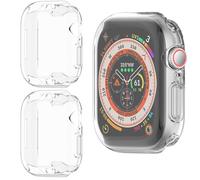 GIOPUEY Coque Compatible avec Apple Watch Series 11 42mm 2025, [2 Pièces] Soft TPU, Shock Resistant Etui - Transparent+Transparent