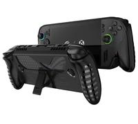 GIOPUEY Coque Compatible avec ASUS ROG Xbox Ally/Ally X 2025 - avec Support - Couverture PC & Pare-Chocs TPU Souple - Black