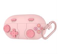 GIOPUEY Coque Compatible avec Beats Solo Buds, Mignon Drôle Dessin Animé TPU Silicone Protection étui avec Crochet Porte-clés Housse Case pour Garçon Fille Homme Femme - Pink