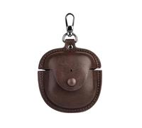 GIOPUEY Coque Compatible avec Bose QuietComfort Ultra II 2025, PU Cuir Protection étui avec Crochet Porte-clés Housse Case pour Garçon Fille Homme Femme - Brown