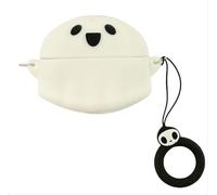 GIOPUEY Coque Compatible avec Bose Ultra Open Earbuds, Mignon Drôle Dessin Animé TPU Silicone Protection étui avec Crochet Porte-clés Housse Case pour Garçon Fille Homme Femme - White