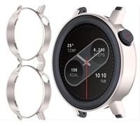 GIOPUEY Coque Compatible avec CMF Watch Pro 2, [2 Pièces] Matière Plastique Dure, Anti-Collision, CMF Watch Pro 2 Etui - Beige