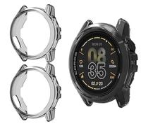 GIOPUEY Coque Compatible avec Coros Apex 4 46mm, [2 Pièces] Soft TPU, Shock Resistant Etui - Black+Black