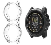GIOPUEY Coque Compatible avec Coros Apex 4 46mm, [2 Pièces] Soft TPU, Shock Resistant Etui - Transparent+Transparent