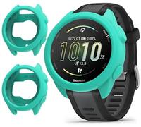 GIOPUEY Coque Compatible avec Garmin Forerunner 165, [2 Pièces] Souple TPU Silicone Case Cover Protecteur Etui - Blue