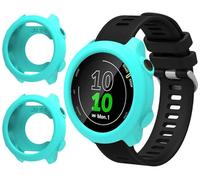 GIOPUEY Coque Compatible avec Garmin Forerunner 55, [2 Pièces] Souple TPU Silicone Case Cover Protecteur Etui - Blue