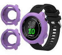 GIOPUEY Coque Compatible avec Garmin Forerunner 55, [2 Pièces] Souple TPU Silicone Case Cover Protecteur Etui - Purple