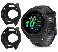 GIOPUEY Coque Compatible avec Garmin Forerunner 970, [2 Pièces] Souple TPU Silicone Case Cover Protecteur Etui - Black