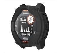 GIOPUEY Coque Compatible avec Garmin Instinct 3 AMOLED 50mm, TPU Silicone de Première Qualité Etui Protection Case Cover, Doux et Léger Housse - Black