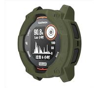 GIOPUEY Coque Compatible avec Garmin Instinct 3 AMOLED 50mm, TPU Silicone de Première Qualité Etui Protection Case Cover, Doux et Léger Housse - Green