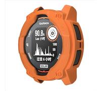 GIOPUEY Coque Compatible avec Garmin Instinct 3 AMOLED 50mm, TPU Silicone de Première Qualité Etui Protection Case Cover, Doux et Léger Housse - Orange