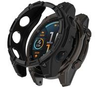 GIOPUEY Coque Compatible avec Garmin Tactix 8 Solar 51mm, TPU Silicone de Première Qualité Etui Protection Case Cover, Doux et Léger Housse - Black