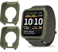 GIOPUEY Coque Compatible avec Garmin Venu X1, [2 Pièces] Souple TPU Silicone Case Cover Protecteur Etui - Green