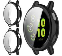 GIOPUEY Coque Compatible avec Garmin Vivoactive 5, [2 Pièces] Soft TPU, Shock Resistant Etui - Black+Black