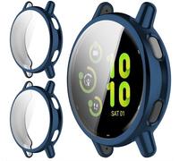 GIOPUEY Coque Compatible avec Garmin Vivoactive 5, [2 Pièces] Soft TPU, Shock Resistant Etui - Blue+Blue