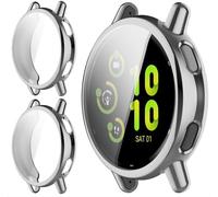 GIOPUEY Coque Compatible avec Garmin Vivoactive 5, [2 Pièces] Soft TPU, Shock Resistant Etui - Silver+Silver