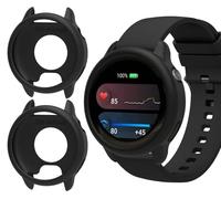 GIOPUEY Coque Compatible avec Garmin Vivoactive 6, [2 Pièces] Souple TPU Silicone Case Cover Protecteur Etui - Black