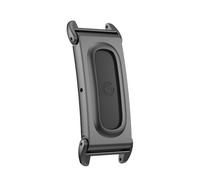 GIOPUEY Coque Compatible avec Google Fitbit Air, Compatible avec 14mm Bracelet Matière métal, Anti-Collision Etui - Black