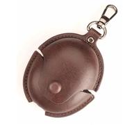 GIOPUEY Coque Compatible avec Honor Choice Earbuds S7, PU Cuir Protection étui avec Crochet Porte-clés Housse Case pour Garçon Fille Homme Femme - Brown